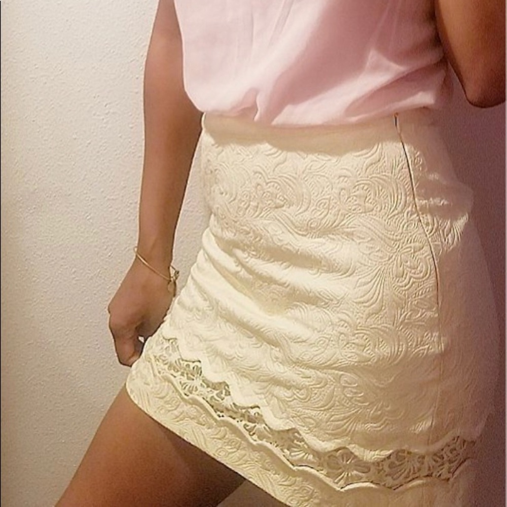 Pastel Yellow Illusion Skirt